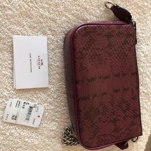 Coach wristlet snake skin
